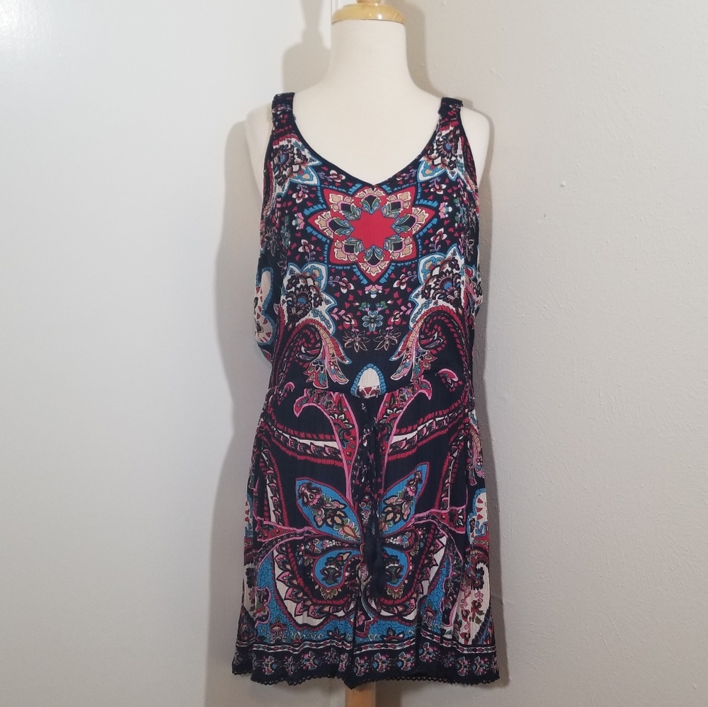 {Bila} Boho Paisley Print Romper